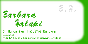 barbara halapi business card